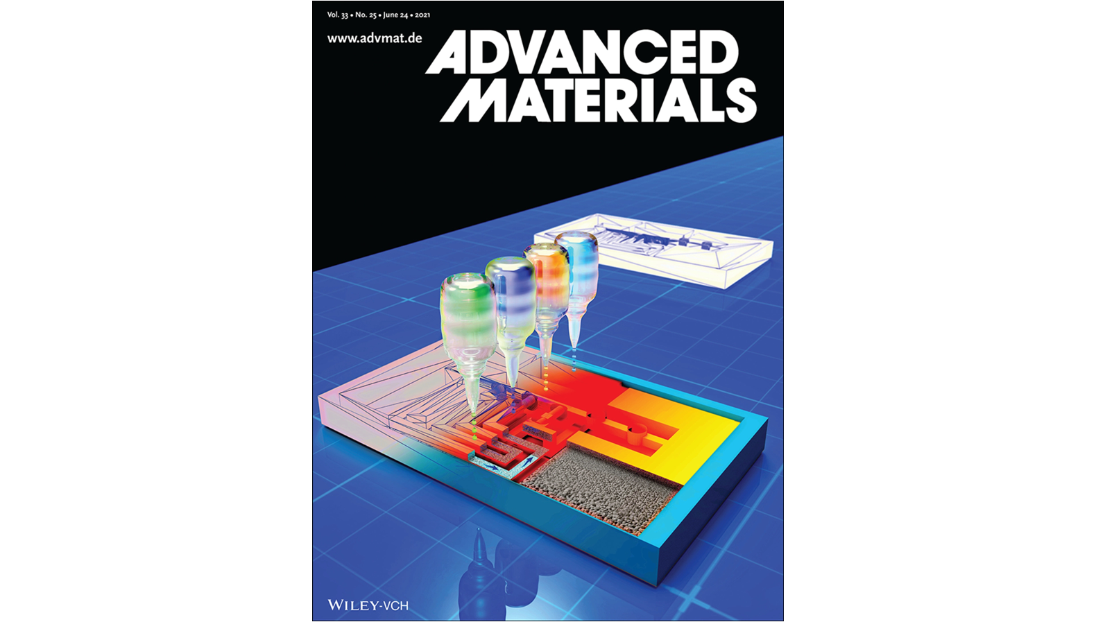 Our 3D lateral flow test on Advanced Materials cover