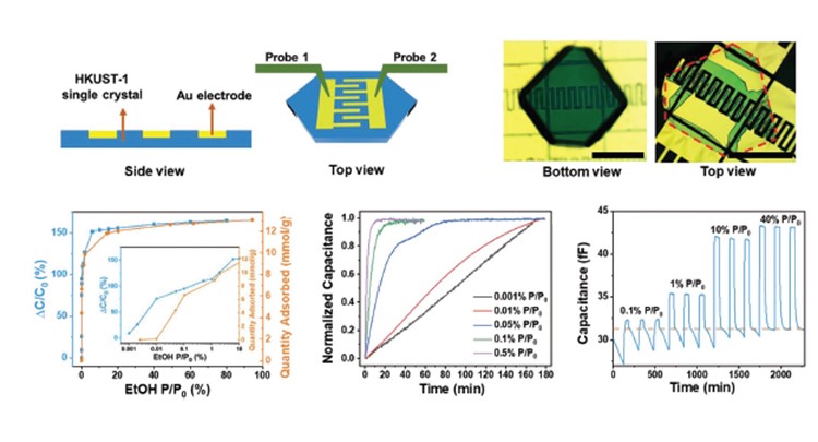 Single-crystal capacitive sensors of HKUST-1 @ Adv. Funct. Mat.!